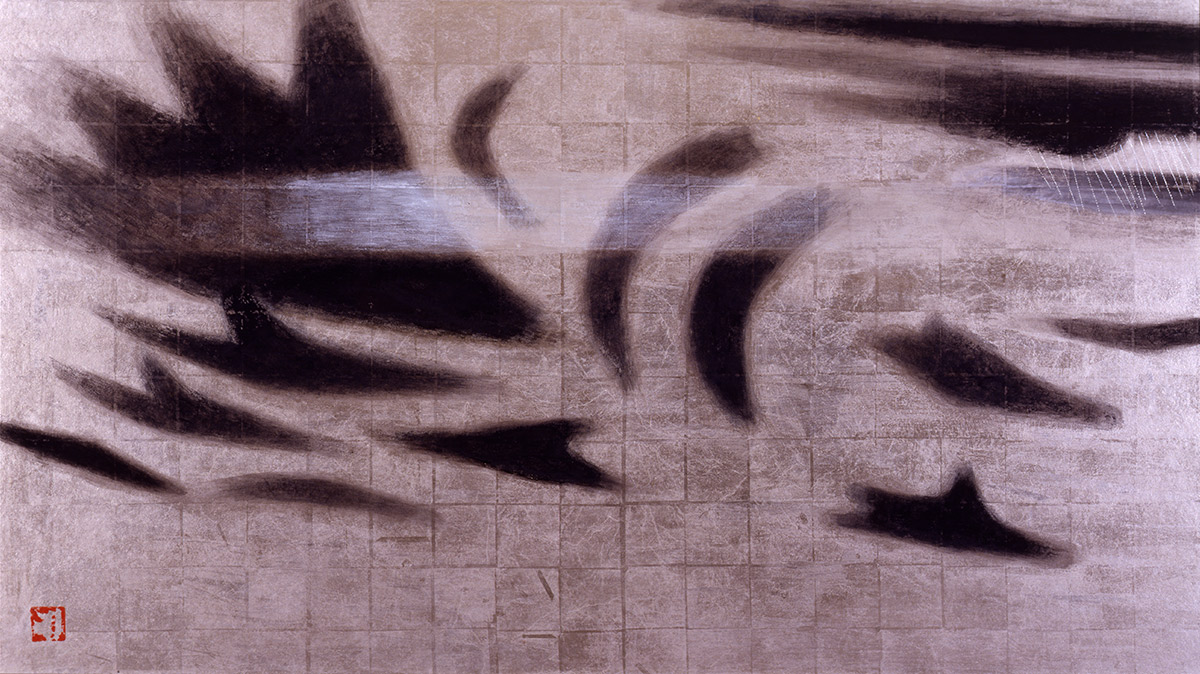 秋野不矩　≪雨雲≫　1998年